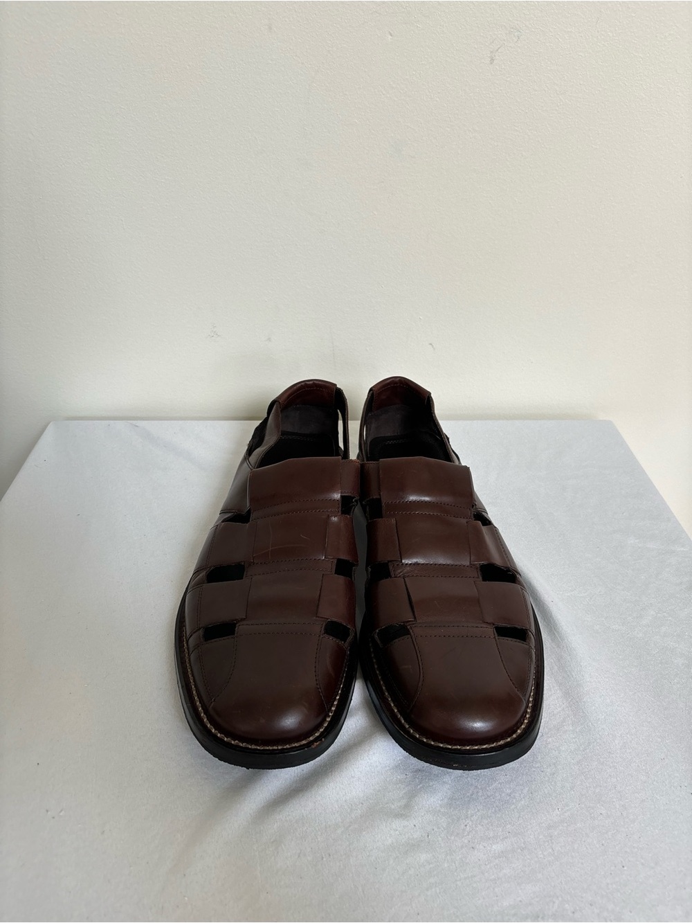 Cole Haan Fisherman Sandals Brown  Leather Mens Size 12 M